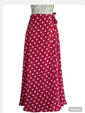 Vintage Express Sheer Maxi Wrap Skirt.